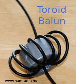 Toroid Balun with Coax Wrapped Around