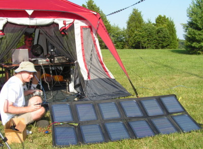 Making Solar Power QSOs during Field Day