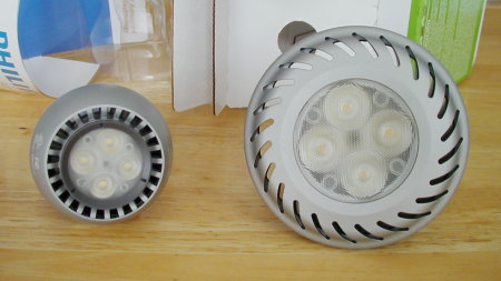 Business end of Philips and GE LED Lamps