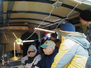 Scouts making contacts