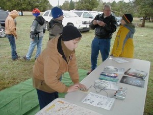 Boy Scouts practice sending CW