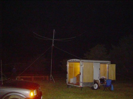 Elecraft K2 FD Station at Night