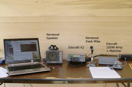 Clean, simple and effective Field Day Station with Elecraft K2
