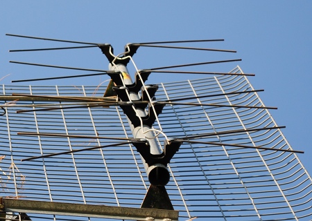 Close up view of UHF Bowtie Elements arranged in Array