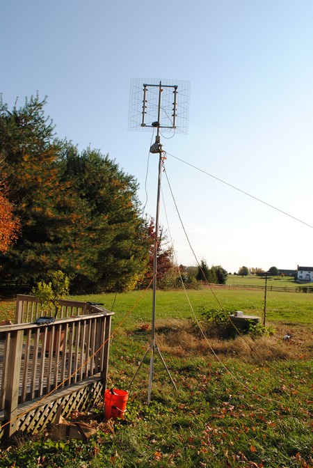 One popular UHF TV Antenna using two bays of four bow elements.