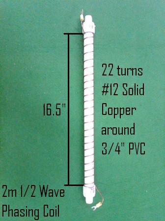 2m 1/2 Wave Phasing Coil