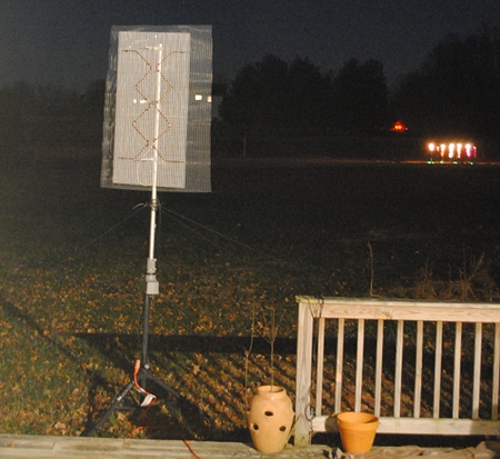 Hoverman Antenna 7 feet up on Rotator for tests