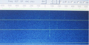 WSJT spectrum display (waterfall) showing the DK5SO contact.