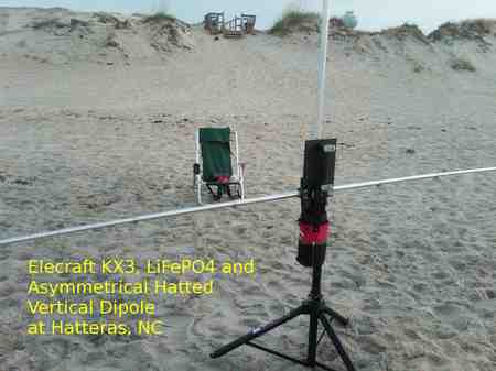 Hatteras 'Shack' with the Portable Beach HF Antenna