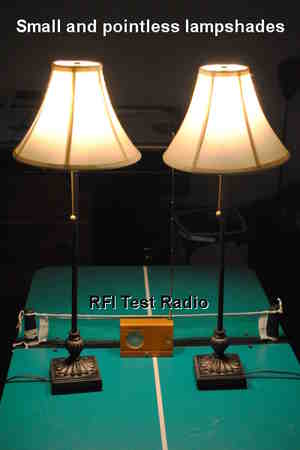 Radio for RFI testing of Ecosmart and Phillips LED light bulbs.