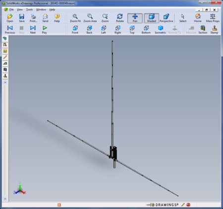 Screenshot of the AHVD as seen in the 3D viewer Edrawings by Solidworks.