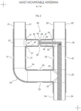 Section View of Low Impedance Feed