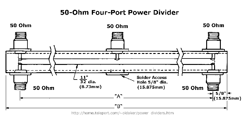 RF Power Divider Splitter 100-180 MHz SMA BNC Ham Radio Amateur
