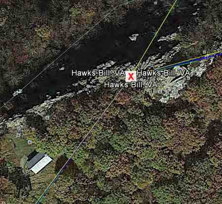 Map and radio link directions from Hawksbill Mountain Appalachian Trail Golden Packet.