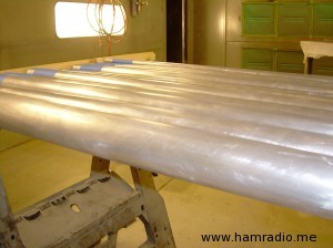 Close up of sanded surface.