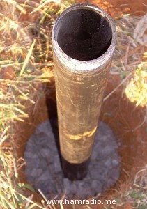 Pipe on gravel footing