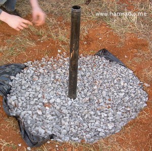 More gravel to finish antenna mounting