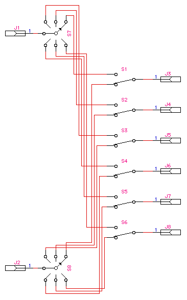 Modern 2 x 6 Antenna Switch Multiplexer A more sophisticated 2 x 6 antenna multiplexer
