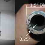 Aluminum 8 ft. 1.5" dia. mast with 1/4" inch walls.