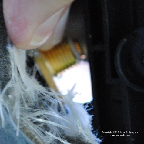 Insert 3/8 inch NMO Mount from Below.