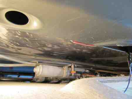 Looking between the headliner and roof from the rear; about a 3-4" gap in which to work.