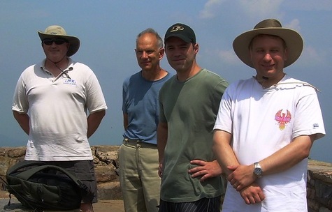 John (KX4O), Eric (W4EON), Ron and Jay