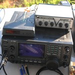 Icom 746 Transceiver with Navigator Interface and Rotator Controller