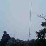 UHF and VHF antennas deployed on Stony Man.