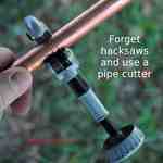 Forget hacksaws and use a pipe cutter