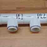 PVC Tees used as element holders
