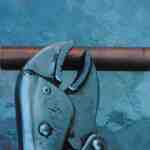 Use vice-grips to crimp copper pipe