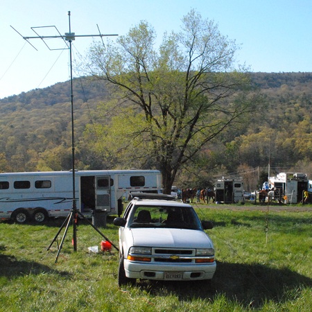 View of net control station and 6m LFA Yagi beam.