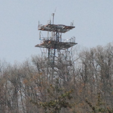 This old microwave relay tower is all that's left of the once very important radio relay system in this coutry.