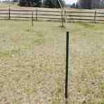 Loop Corner showing metal fence post and fiberglass top portion.