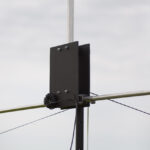 Asymmetrical Hatted Vertical Dipole at ARRL Field Day 2014 with new RF Choke configuration.