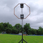 40m small loop antenna featuring 3 foot diameter copper loop and DX Engineering construction components.