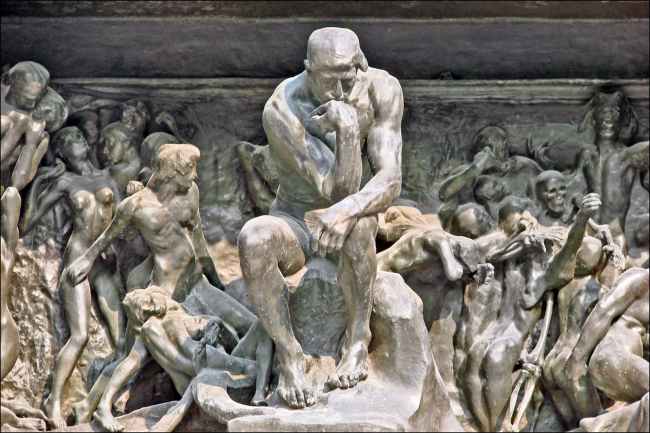 The Thinker in The Gates of Hell. (Courtesy Wikipedia)