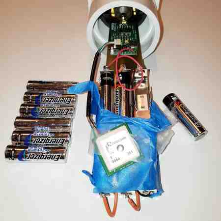 View of various components including GPS receiver/antenna.