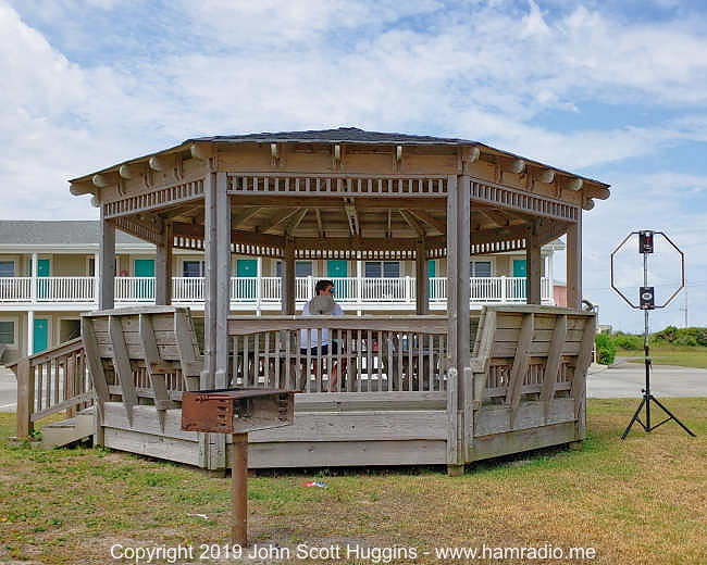 The Seagull Motel has a nice place for portable station with self-standing antennas.