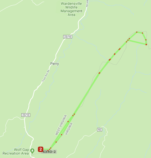 KX4O-2 on 14 mile hike